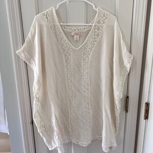 Women's Cream Top/Bathing suit cover up